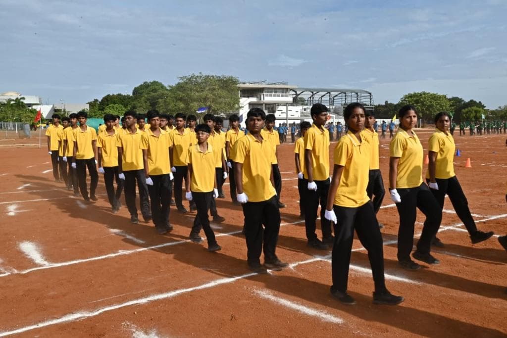 Lakshmi School students on parade